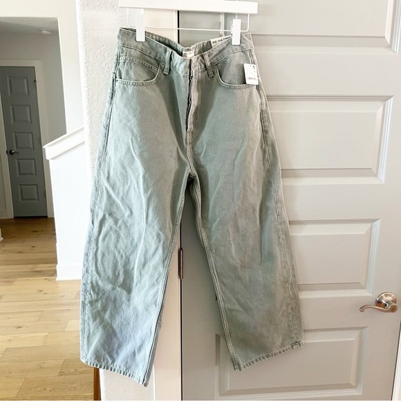 Free People Sage Green Boyfriend Jeans - Picture 4 of 11